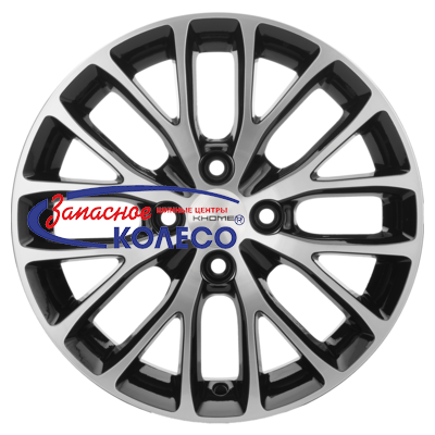 15'' 4x100 ET37 D60,1 6,0J Khomen Wheels KHW1506 (Xray) Black-FP
